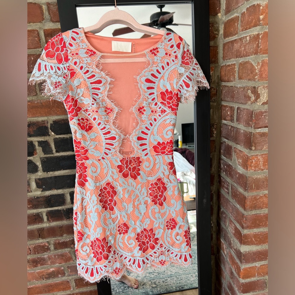 Colorful Lace Storia Mini Dress!